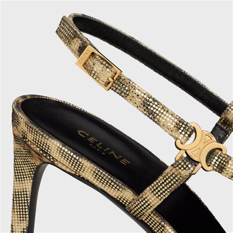 CELINE SOIR CRISS CROSS SANDAL WITH TRIOMPHE in 